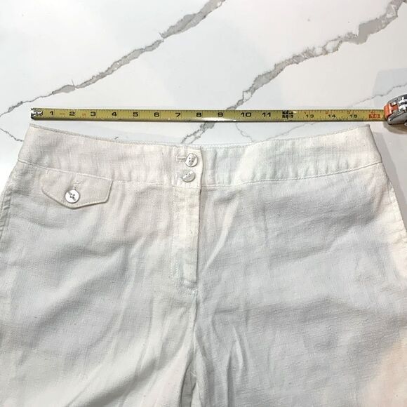 George | Women’s Modern Fit White Casual Office Capris Pants Size 8 - Picture 9 of 12